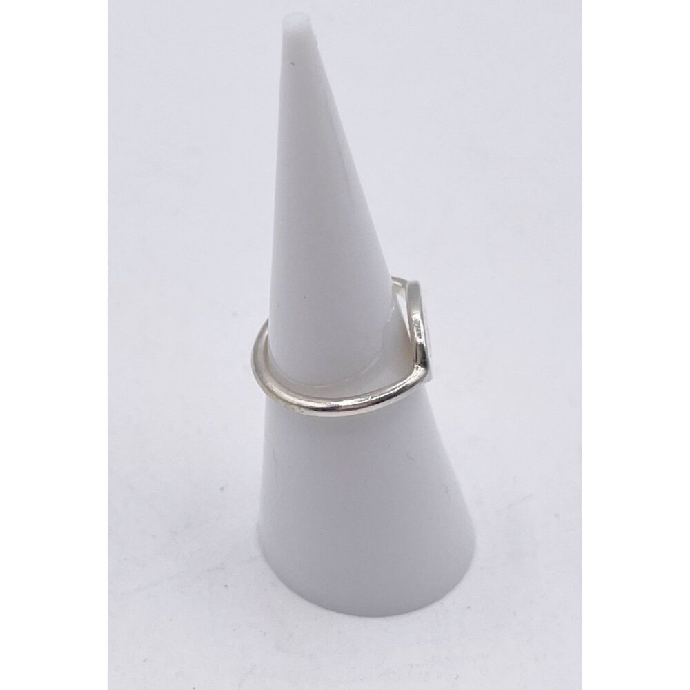Vintage Coach 925 Sterling Silver Oval Signet Logo Ring • Retired Design Size 6 - Picture 3 of 7